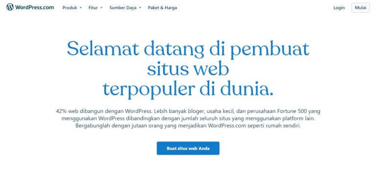 cara membuat website gratis dengan wordpress