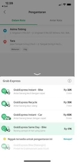grab express instant