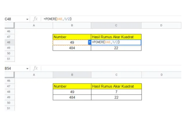 Cara Menghitung Rumus Akar Di Excel Mudah Everpro Id