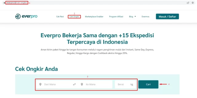 cara cek ongkir grab express