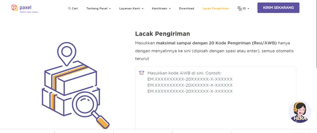 cara cek resi paxel