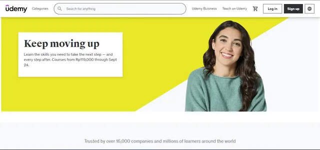 contoh landing page - udemy