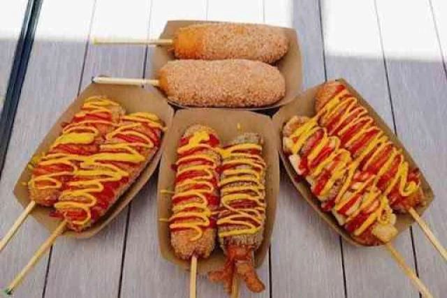 makanan kekinian corn dog