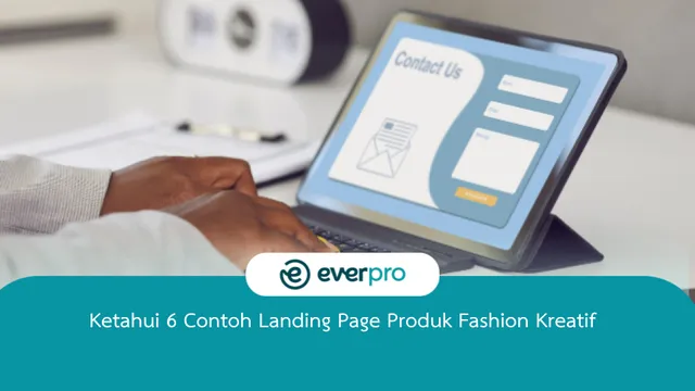 contoh landing page produk fashion