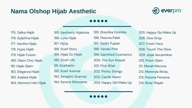 nama olshop hijab aesthetic