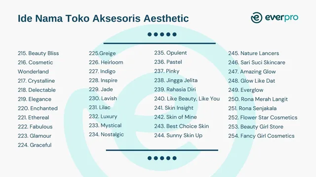 nama toko aksesoris aesthetic