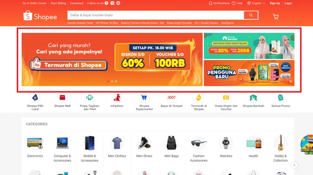 contoh iklan shopee