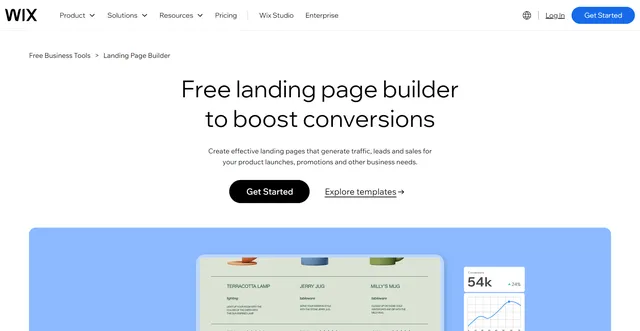 landing page gratis terbaik