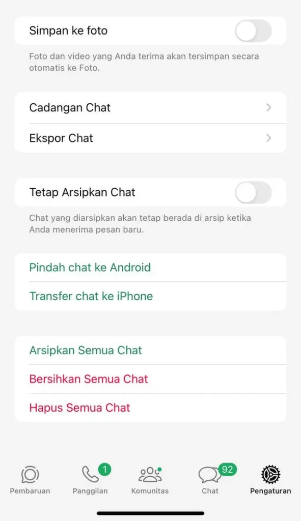 cara backup whatsapp business iphone