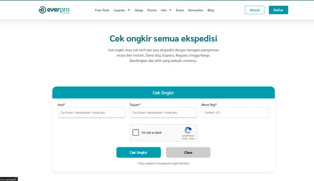 cek ongkir jne