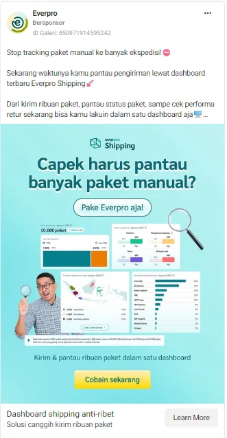 contoh iklan facebook ads everpro